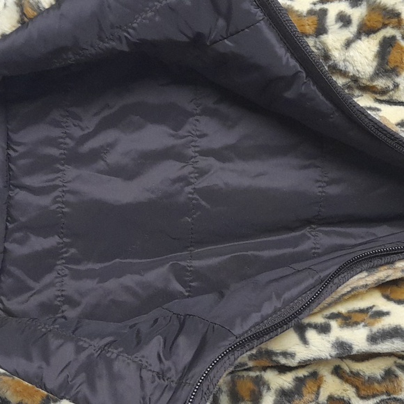 Adrienne Landau Faux Fur Safari Vest 1X Brown Cream - Picture 2 of 5